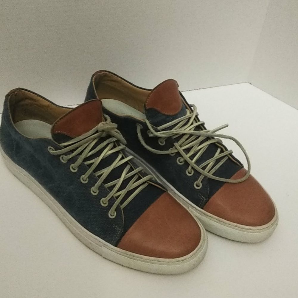 Kenneth Cole leather toe sneakers